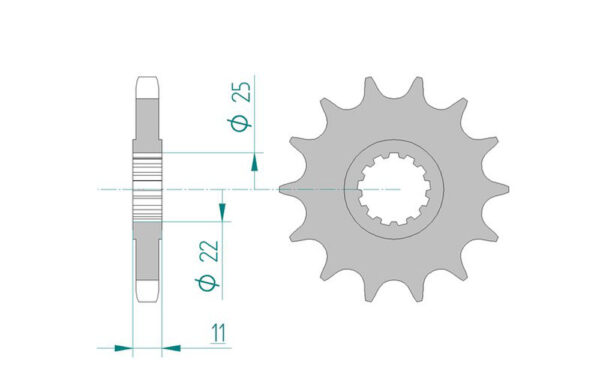 Sprocket Front 584-17 AFAM 21802-17 *532* pitch