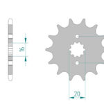 Sprocket Front 430-14 AFAM 22301
