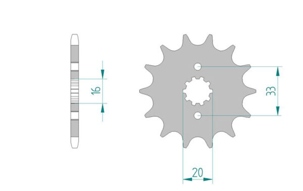 Sprocket Front 430-14 AFAM 22301