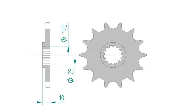 Sprocket Front 432-13 AFAM 22303