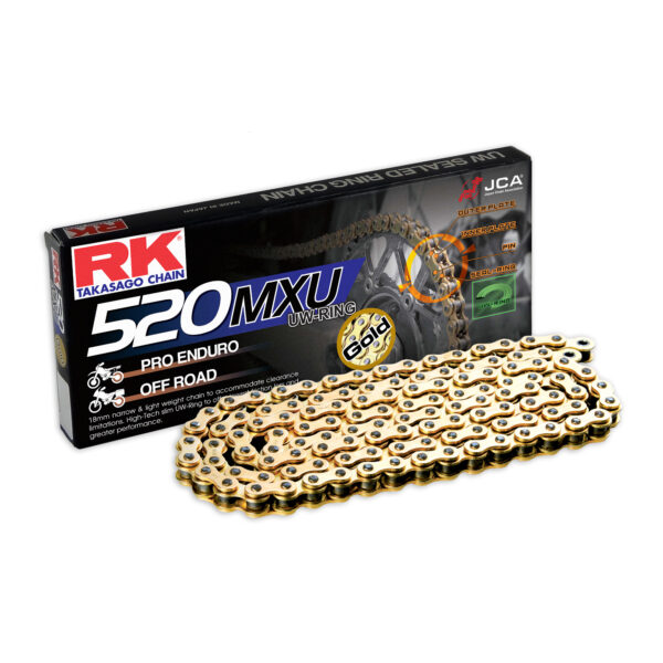 CHAIN RK GB520MXU-120 GOLD - PRO MX O-RING