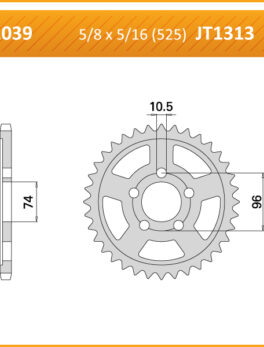 Sprocket Rear B5540-42 JTR1313