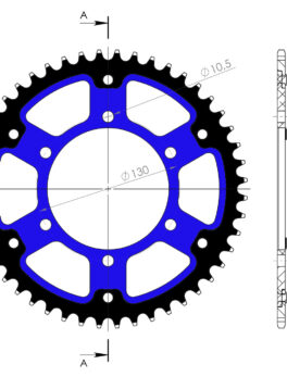 SuperSprox Rear Stealth RST-480-45-BLU JTR1876 Afam 12815