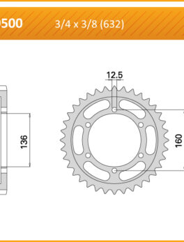 Sprocket Rear 500-40