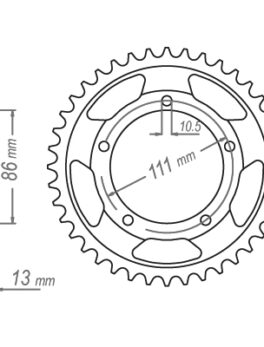 Sprocket Rear 611-43 AFAM 56501