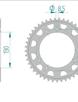 Sprocket Rear 2049-46 AFAM 44500