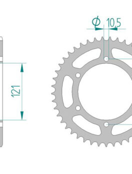 Sprocket Rear 2087-45 AFAM 44501