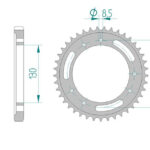 Sprocket Rear 2054-45 AFAM 44602