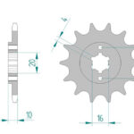 Sprocket Front 711-13 AFAM 46203