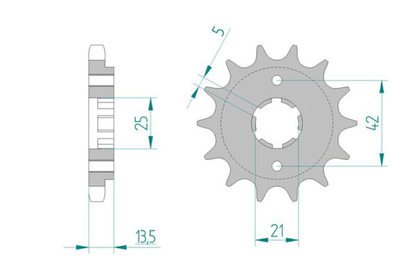 Sprocket Front 725-15 AFAM 46600