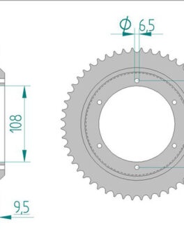 Sprocket Rear 2059-52 AFAM 47102