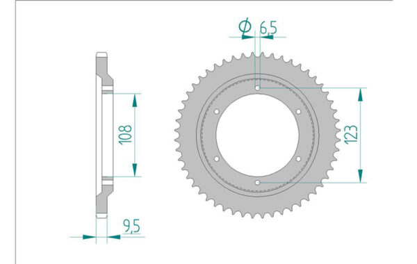Sprocket Rear 2059-52 AFAM 47102