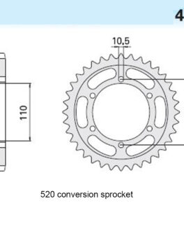 Sprocket Rear 479-43EMD 7075T6 Alloy 520 conversion
