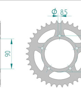 Sprocket Rear 1022-36 AFAM 50600