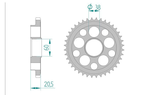 Sprocket Rear 2027-42 AFAM 50605