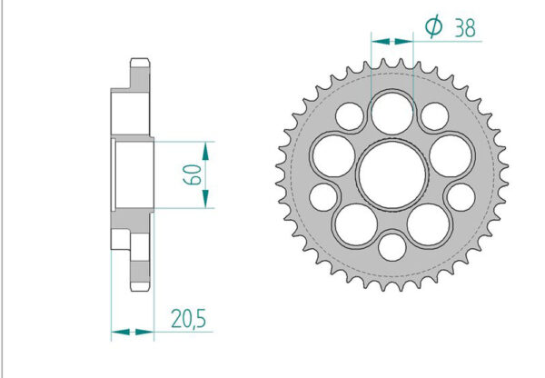 Sprocket Rear Alloy ED 2028-36 AFAM 50611