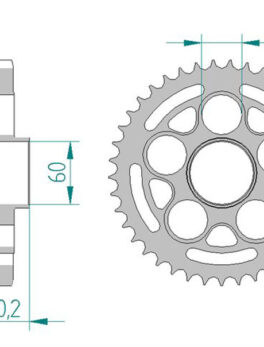 2099-39 SPROCKET REAR AFAM 50800-39 *525 *pitch Sprox 733-525