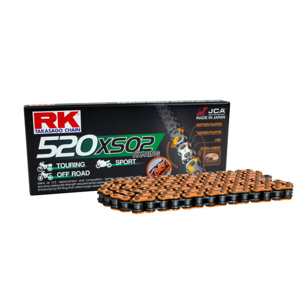 CHAIN RK ORANGE-520XSO2-120 ORANGE - PRO X-RING
