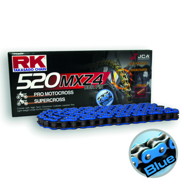 CHAIN RK BLUE-520MXZ4-120 BLUE - FACTORY RACING MX