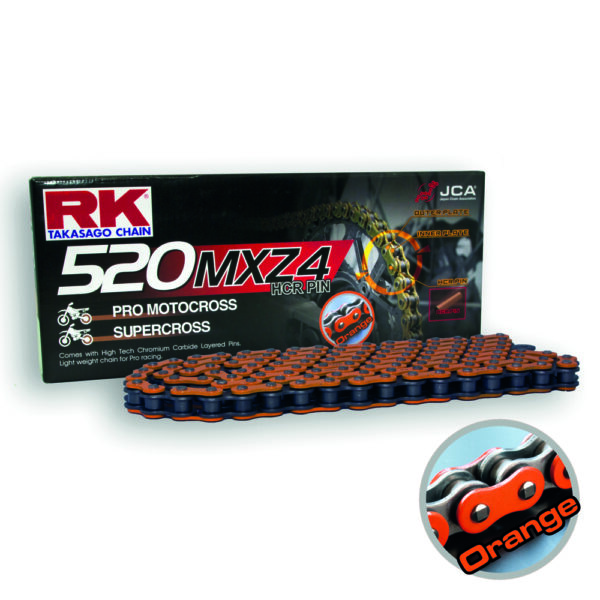 CHAIN RK ORANGE-520MXZ4-120 ORANGE - FACTORY RACING MX