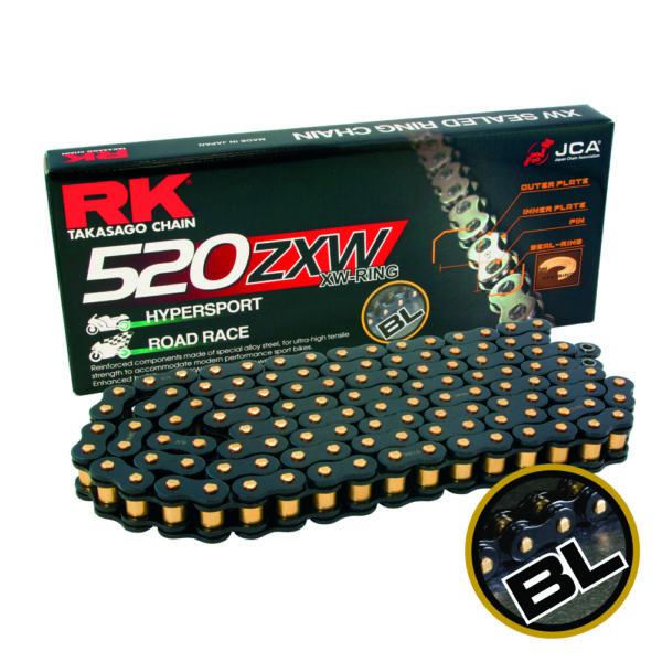 CHAIN RK BL520ZXW-120 BLACK SCALE - PREMIUM X-RING
