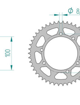 Sprocket Rear 2076-46 AFAM 56103