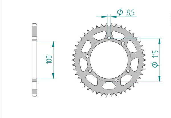 Sprocket Rear 2076-46 AFAM 56103