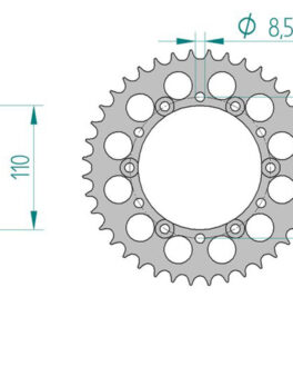 Sprocket Rear 1494-42 AFAM 60201