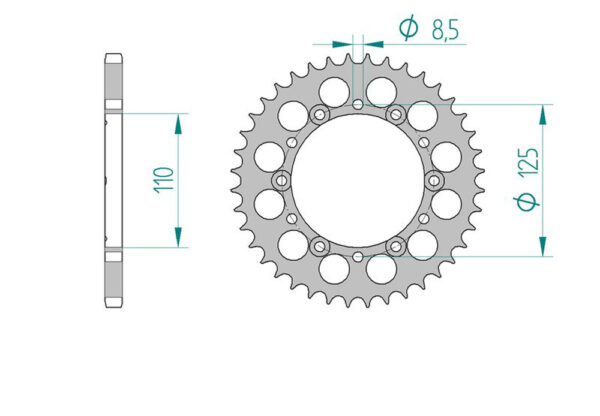 Sprocket Rear 1494-42 AFAM 60201