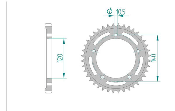 Sprocket Rear 2079-42 AFAM 86603