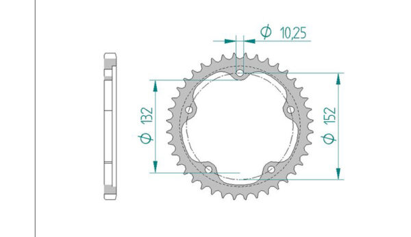 Sprocket Rear Afam 92836-40