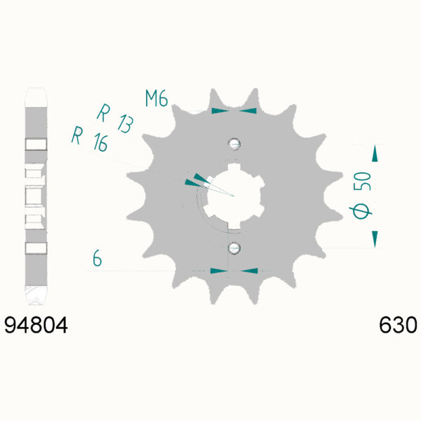 Sprocket Front Afam 94804-16 JTF1026