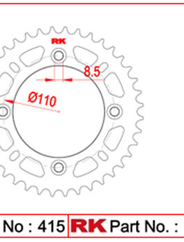 Sprocket Rear RK A1687-40 AFAM 14100-40