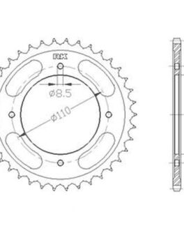 Sprocket Rear RK-B3296-42 JTR1219 Afam 10235