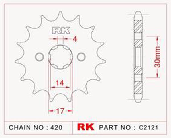 Sprocket Front RK-C2121-13 JTF249