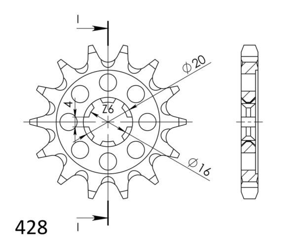 SuperSprox Front MX Grooved CST-555-13 (428)