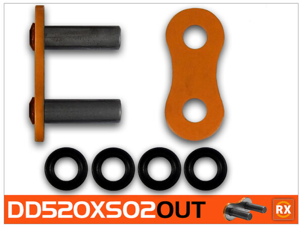 CON LINK RK 520XSO2-CLF RIVET LINK ORANGE - PRO X-RING