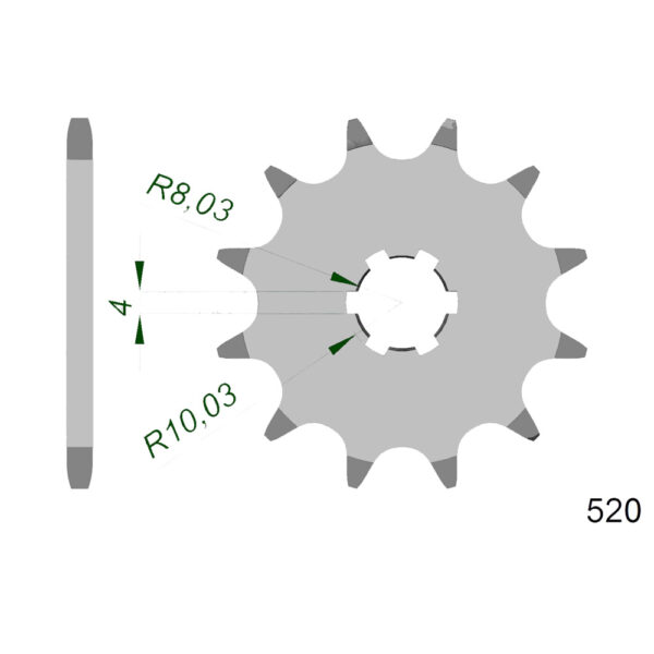 Sprocket Front 421-11 AFAM 30200