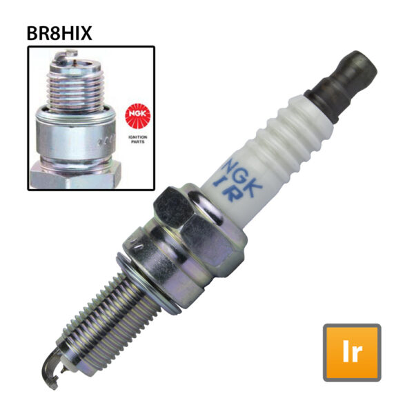 IRIDIUM IX SPARK PLUG - NGK BR8HIX - STOCK No. 7001 - SINGLES