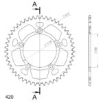 SuperSprox Rear Alloy MX RAL-4-50-BLK AP-BN56