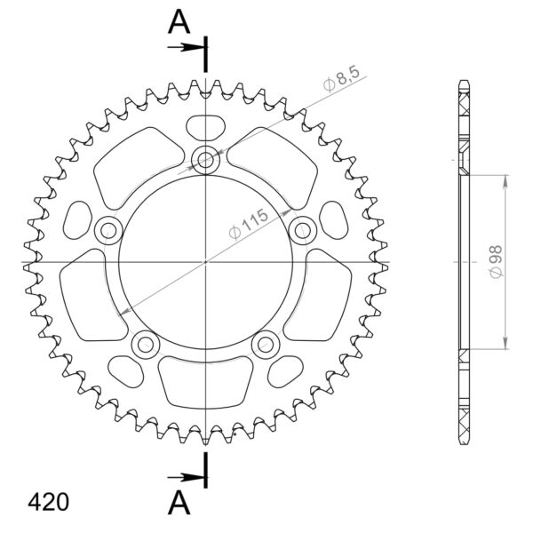 SuperSprox Rear Alloy MX RAL-4-48-ORG AP-BN56