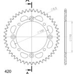 SuperSprox Rear Alloy MX  RAL-455-47 Black  AP-BN26