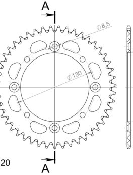SuperSprox Rear Alloy MX  RAL-455-47 Black  AP-BN26