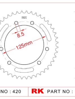 Sprocket Rear RK-B2127-52 JTR1131 Afam 47103