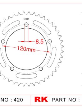 Sprocket Rear RK-B2190-47 JTR23 Afam 35104