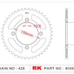 Sprocket Rear RK-B3089-45 JTR1794 Afam 14213
