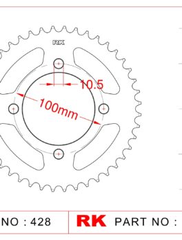 Sprocket Rear RK-B3089-45 JTR1794 Afam 14213
