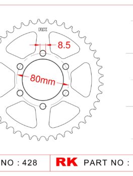 Sprocket Rear RK-B3091-52 JTR1842 Afam 12208