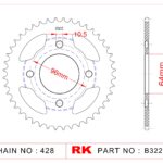 Sprocket Rear RK-B3224-45 JTR218 Afam 10230
