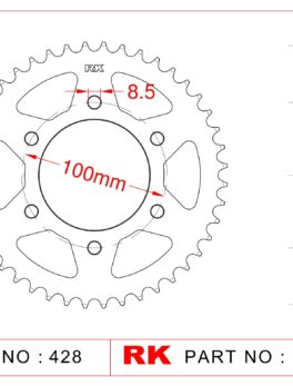 Sprocket Rear RK-B3226-52 JTR1844 Afam 12227